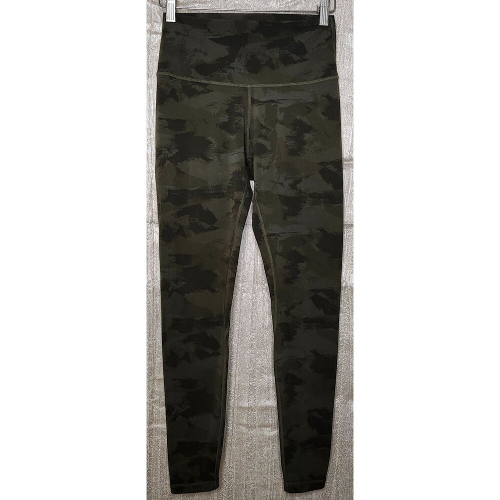 Colorfulkoala High Waisted Cammo Leggings Medium Green Yoga Buttery Soft